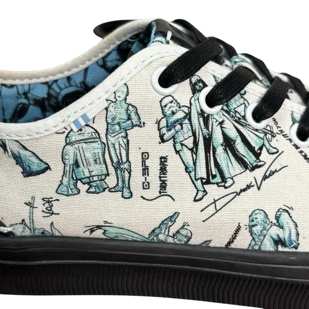 NWB Star Wars x TOMS Trvl Lite Low Men's Shoes Characters Sketch Print Size 7.5